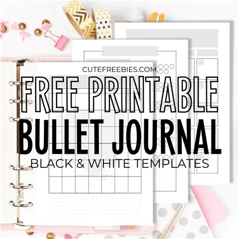 bullet journal printable template cute freebies