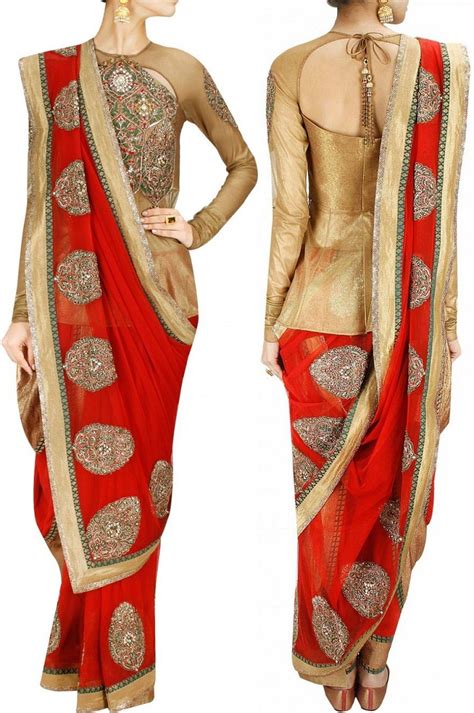 44 Types Of Saree Blouses Front And Back Neck Designs