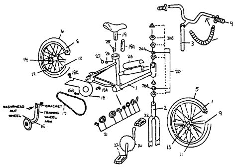 bmx bicycle parts diagram