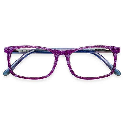 H5083 Rectangle Floral Eyeglasses Frames Leoptique