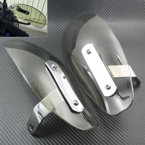 motorcycle hand guard wind protector deflector clear shield fit  harley dyna ebay