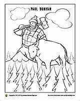 Bunyan Paul Coloring Pages Lumberjack Babe Ox Blue Printable Tall Giant Tales Worksheet Preschool Sketch Minnesota Color Worksheets His Activities sketch template