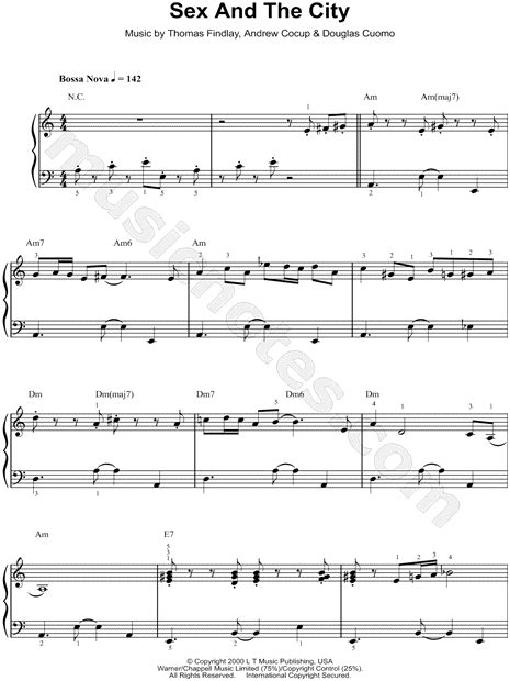 sex and the city from sex and the city sheet music piano solo in a minor download