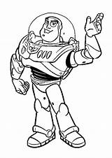 Buzz Lightyear Coloring Pages Kids Printable Disney sketch template