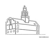 buildings  houses coloring pages