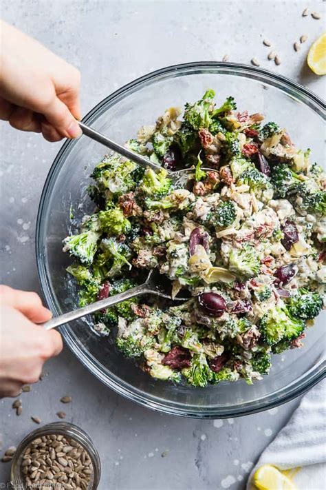 Easy Mediterranean Low Carb Broccoli Salad Food Faith