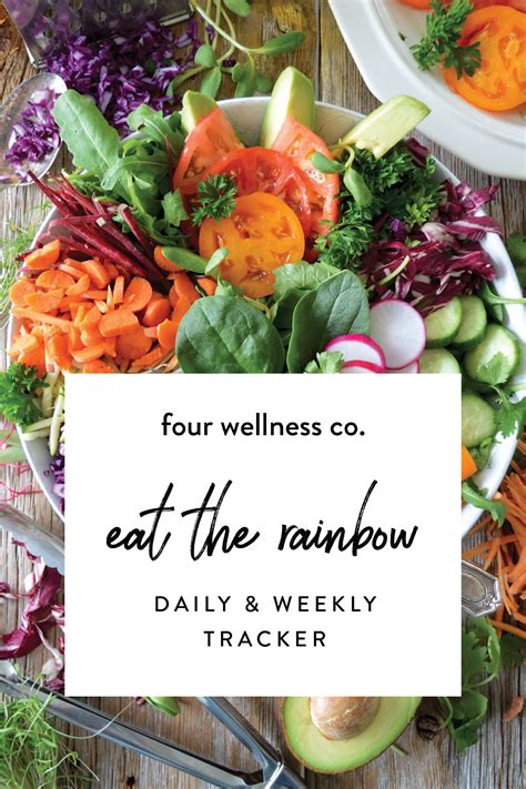eat  rainbow daily weekly fruit vegetable tracker