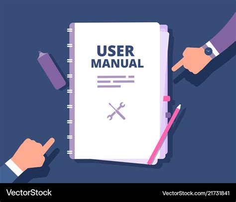 user guide document user manual reference  vector image