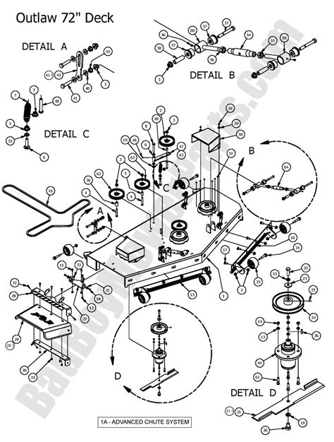 bad boy mower parts  diesel ccin deck assembly diagram