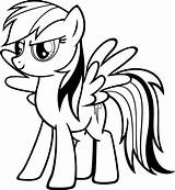 Dash Rainbow Coloring Pages Pony Little Clipartmag sketch template