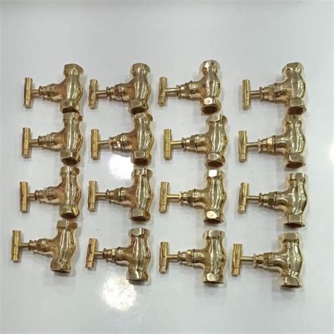 15mm brass stop cock handle type double meenakshi traders delhi