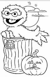 Coloring Halloween Sesame Street Pages Oscar Printable Print Fun Sheets Family Sheet Color Pumpkin Grouch Kids Drawings Elmo Getcolorings sketch template