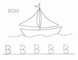 Boat Letter Coloring Print Button Using sketch template
