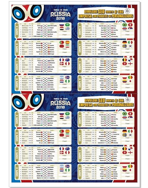 copa do mundo rússia 2018 tabela de jogos editável r