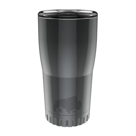 silver buffalo stainless steel insulated tumbler 20 oz gray