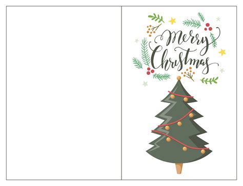 merry christmas printable cards     printablee