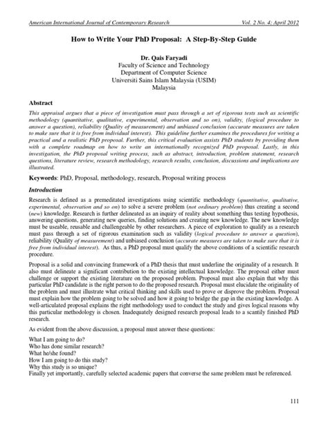 write  phd proposal  scientific method qualitative