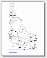 Idaho County Printable Map Maps State Outline Labeled Cities Names sketch template