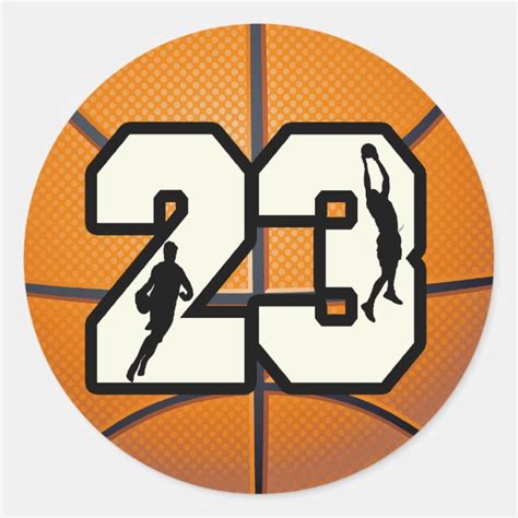 number  basketball classic  sticker zazzlecomau