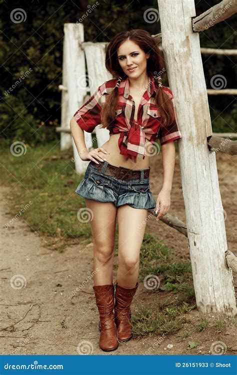 Beautiful Cowgirl Stock Image Image Of Girl Beauty 26151933