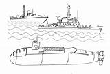 Coloring Submarine Sottomarino Uboot Marin Colorare Battaglia Malvorlage Boote Oceano Disegni Persone Transportmittel Warships Designlooter Supercoloring Coloriages Kategorien Battleship sketch template