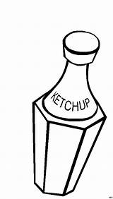 Ketchup Nahrung Malvorlage Ausmalbilder sketch template