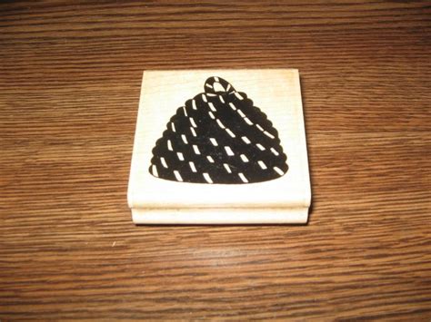 bee skep wood mounted rubber stamp by jrl design co