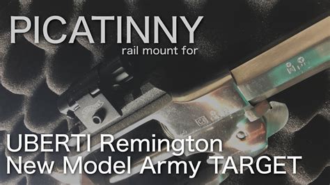 uberti remington   army target picatinny rail mount szyna montazowa youtube