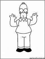 Homer Simpson Simpsons Coloring Pages Fun Cartoons Color Drawings Printable Birthday Funny Popular Kids Books Visit Choose Board sketch template