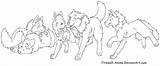 Wolf Anime Group Pack Lineart Firewolf Coloring Deviantart Pages Template Base Colouring sketch template