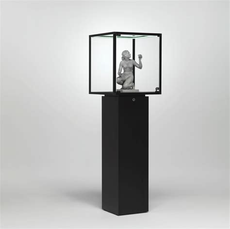 S6 Pl Base Nova Frameless Glass Cabinet With Illuminated Canopy