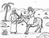 Joseph Mary Bethlehem Traveling Coloring Pages sketch template