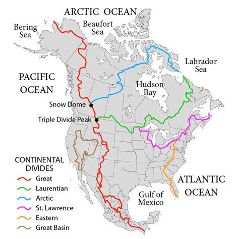 eastern continental divide wikipedia continental divide map north