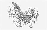 Fish Outline Drawing Koi Colouring Coloring Seekpng Drawings Paintingvalley sketch template