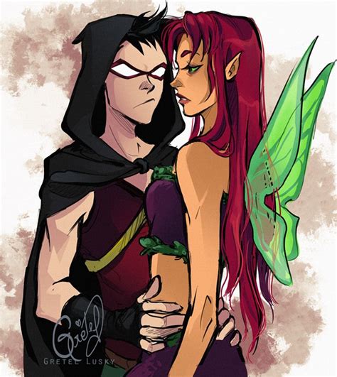 Pin On Starfire And Robin