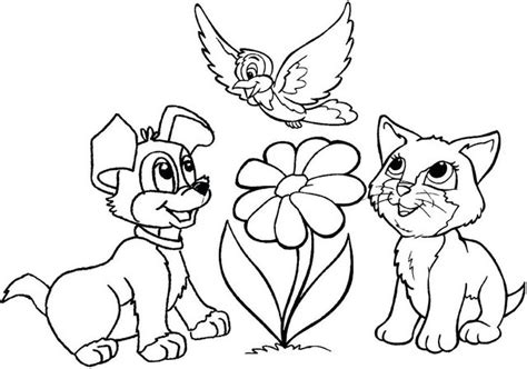 adorable dog  cat coloring pages  pet lovers coloring pages