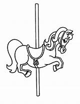 Horse Coloring Pages Carousel Kids Flying Drawing Place Color Getdrawings Tocolor sketch template