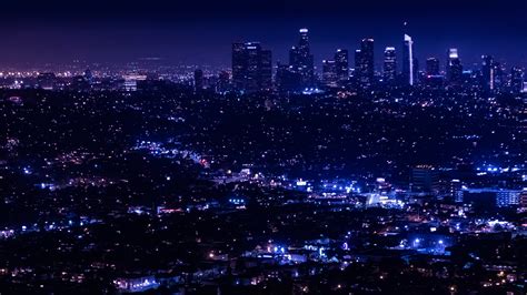 night city city lights overview aerial view