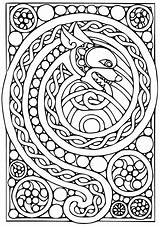 Celtic Coloring Pages Adult Kids Colouring Pintar Dragon Moon Printable Designs Sheets Bestcoloringpagesforkids Color Colorear Patterns Knots Adults Proarte Esta sketch template