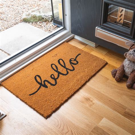 door mat doormats  slip natural coir  indoor outdoor home garden mats ebay