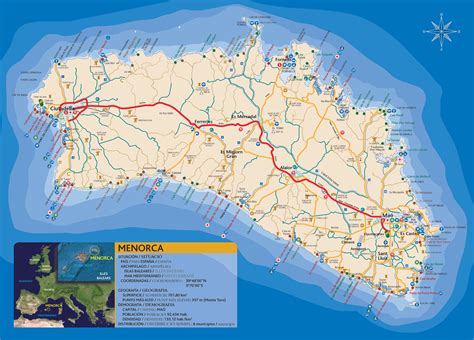 minorca resorts map ontheworldmapcom