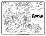 Jake Pirates Coloring Neverland Pages Disney Bucky Sheets Pirate Land Never Kids Ship sketch template