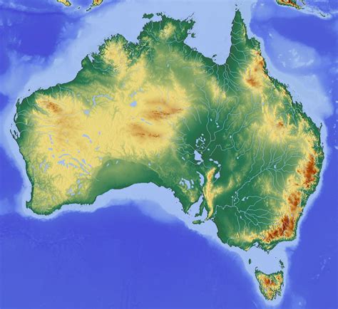 australia topographical map geographic media