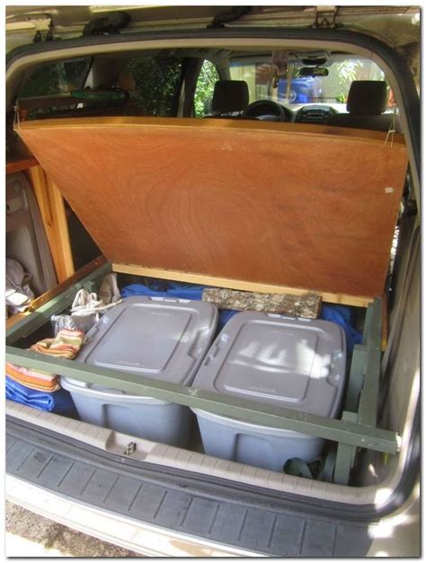 einfache camper bett ideen mini van suv camping minivan camping