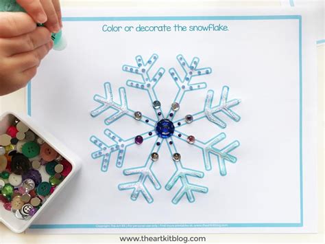 simple winter craft  kids  printable  art kit
