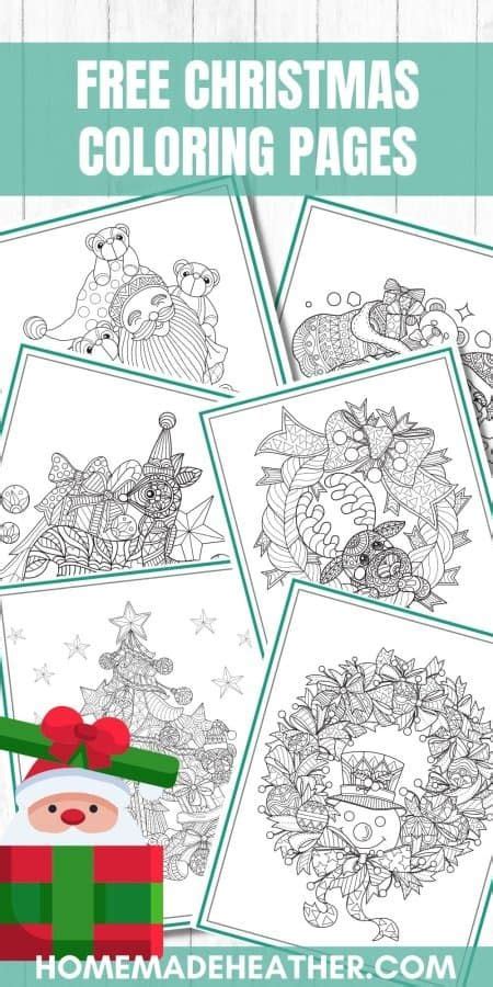 printable christmas coloring pages  adults christmas coloring