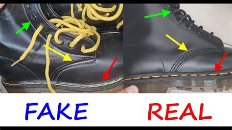 dr martens boots real  fake review   spot counterfeit  martens classic boots youtube