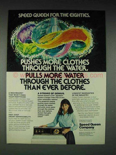 speed queen washing machine ad  eighties