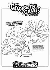 Grossery Gang Coloring Pages Rocky Donut Via sketch template