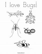 Coloring Bugs Insects Built California Usa Twistynoodle sketch template
